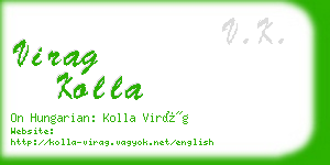 virag kolla business card